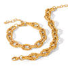 Wholesale Bracelet Stainless Steel Geometric Ins Style 18K Goldplated Electroplating