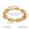 Wholesale Bracelet Stainless Steel Geometric Ins Style 18K Goldplated Electroplating