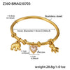 Wholesale Bracelet 316L Stainless Steel Geometric 18K Gold Plated Love Bear Elephant Design
