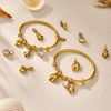 Wholesale Bracelet 316L Stainless Steel Geometric 18K Gold Plated Love Bear Elephant Design