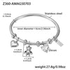 Wholesale Bracelet 316L Stainless Steel Geometric 18K Gold Plated Love Bear Elephant Design