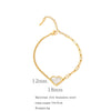 Wholesale Bracelet Stainless Steel Geometric Love Stitching Chain Electroplating For Women