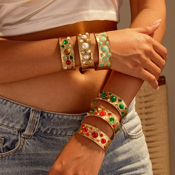 Wholesale Bracelet Stainless Steel Geometric Retro Electroplating Women's