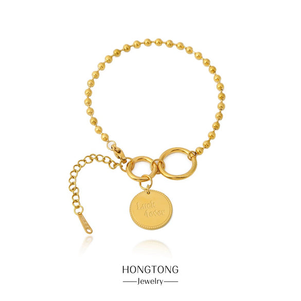 Wholesale Bracelet Stainless Steel Geometric Style 18K Gold Plated