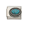 Wholesale Bracelet Stainless Steel Geometric Totem Dripping Oil Craft Blue Turquoise