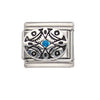 Wholesale Bracelet Stainless Steel Geometric Totem Dripping Oil Craft Blue Turquoise