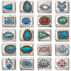 Wholesale Bracelet Stainless Steel Geometric Totem Dripping Oil Craft Blue Turquoise