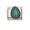 Wholesale Bracelet Stainless Steel Geometric Totem Dripping Oil Craft Blue Turquoise