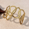 Wholesale Bracelet Stainless Steel Gold Plated Geometric Vintage Design