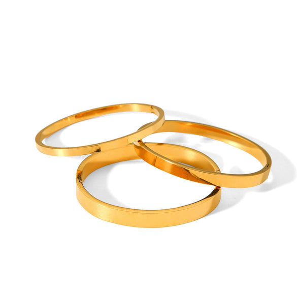 Wholesale Bracelet Stainless Steel Goldplated Geometric Style