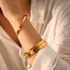 Wholesale Bracelet Stainless Steel Goldplated Geometric Style