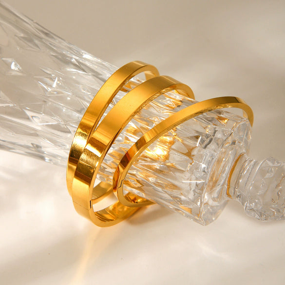 Wholesale Bracelet Stainless Steel Goldplated Geometric Style