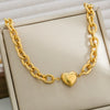 Wholesale Bracelet Stainless Steel Heart Shape Electroplating Minimalist Style Unisex