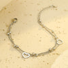 Wholesale Bracelet Stainless Steel 18K Gold Electroplated Double Layer Heart Stacked Fashionable Versatile