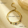 Wholesale Bracelet Stainless Steel 18K Gold Natural Stone Beads Geometric Design Electroplated For Women