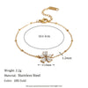 Wholesale Bracelet Stainless Steel 18K Gold Plated Flower Bead Chain For Women Fashion Elegant Niche Design