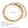 Wholesale Bracelet Stainless Steel 14K Gold Plated Geometric Style For Women