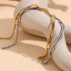 Wholesale Bracelet Stainless Steel 14K Gold Plated Geometric Style For Women
