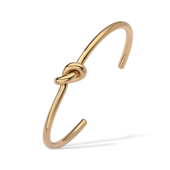 Wholesale Bracelet Stainless Steel 18K Gold Plated Love Knot Design