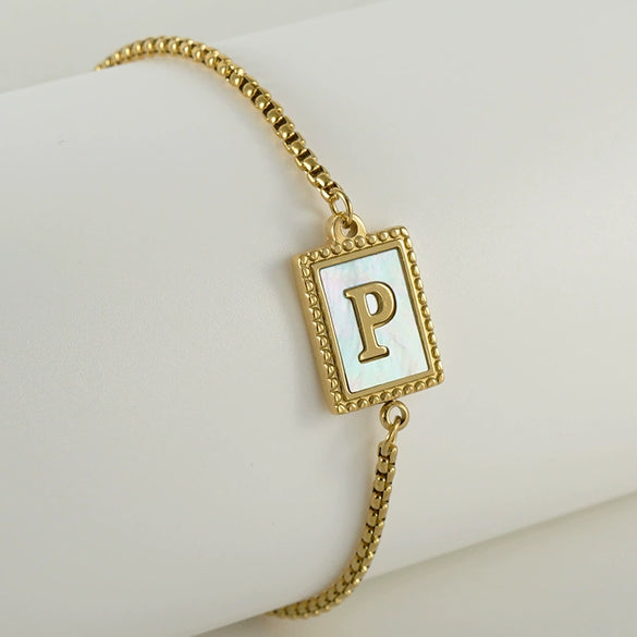 Wholesale Bracelet 316L Stainless Steel Letter Pattern Electroplated For Women
