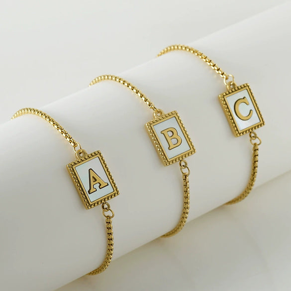 Wholesale Bracelet 316L Stainless Steel Letter Pattern Electroplated For Women