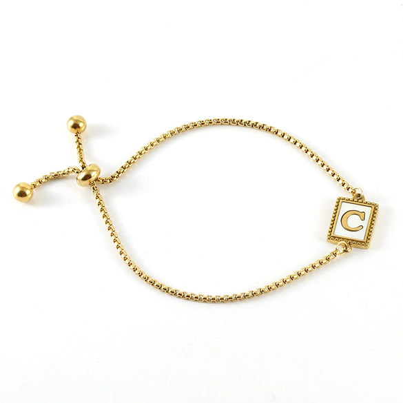 Wholesale Bracelet 316L Stainless Steel Letter Pattern Electroplated For Women