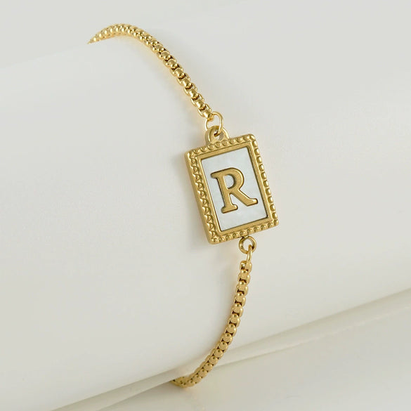 Wholesale Bracelet 316L Stainless Steel Letter Pattern Electroplated For Women