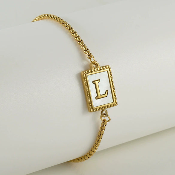 Wholesale Bracelet 316L Stainless Steel Letter Pattern Electroplated For Women