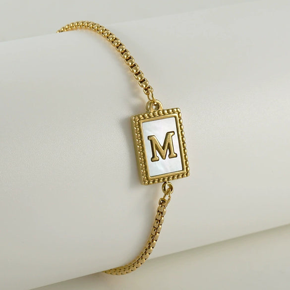 Wholesale Bracelet 316L Stainless Steel Letter Pattern Electroplated For Women