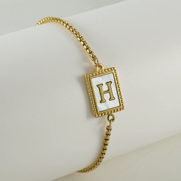 Wholesale Bracelet 316L Stainless Steel Letter Pattern Electroplated For Women