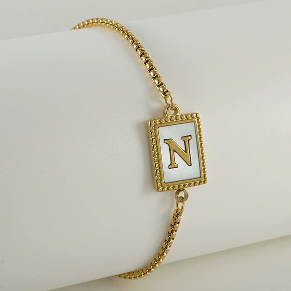 Wholesale Bracelet 316L Stainless Steel Letter Pattern Electroplated For Women