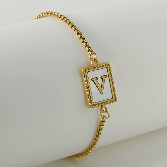 Wholesale Bracelet 316L Stainless Steel Letter Pattern Electroplated For Women
