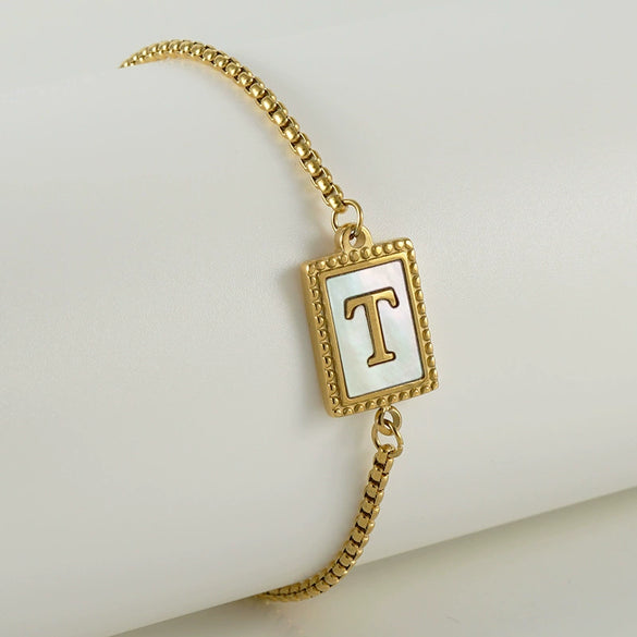 Wholesale Bracelet 316L Stainless Steel Letter Pattern Electroplated For Women