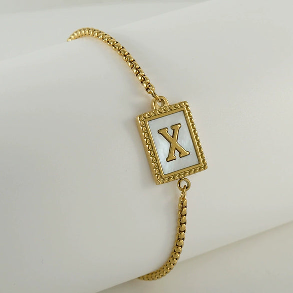 Wholesale Bracelet 316L Stainless Steel Letter Pattern Electroplated For Women