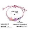 Wholesale Bracelet Stainless Steel Letter Resin Oildropping Electroplated For Women