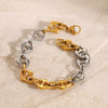 Wholesale Bracelet Stainless Steel Rhombus Geometric Electroplated