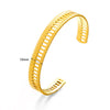 Wholesale Bracelet Stainless Steel Snakeshaped Geometric Hollow Goldplated Circle Electroplated For Female