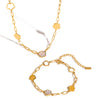 Wholesale Bracelet Stainless Steel Titanium Steel 18K Gold Plated Flower Hollow Design
