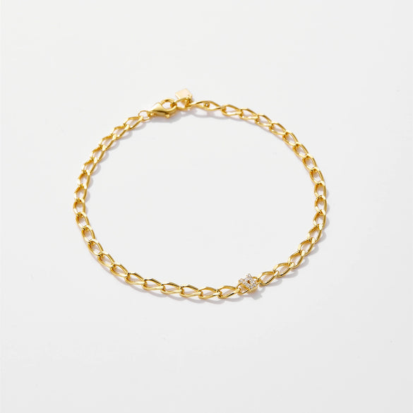 Wholesale Bracelet 925 Sterling Silver Geometric Light Luxury Electroplated