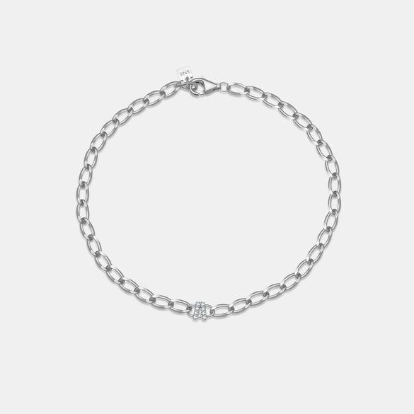Wholesale Bracelet 925 Sterling Silver Geometric Light Luxury Electroplated