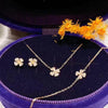 Wholesale Bracelet 925 Sterling Silver 14K Gold Plated Fourleaf Clover Pattern