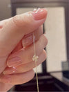 Wholesale Bracelet 925 Sterling Silver 14K Gold Plated Fourleaf Clover Pattern
