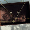 Wholesale Bracelet 925 Sterling Silver 14K Gold Plated Fourleaf Clover Pattern