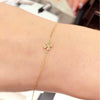 Wholesale Bracelet 925 Sterling Silver 14K Gold Plated Fourleaf Clover Pattern
