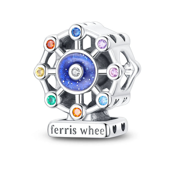 Wholesale Bracelet Sterling Silver 225 Silver Beads Earth Ferris Wheel Design Dripping Oil