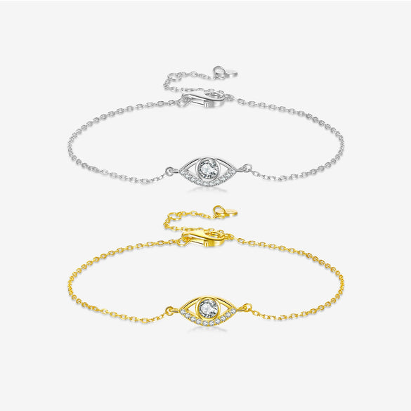 Wholesale Bracelet 925 Sterling Silver Sweet Style Horse Eye Star Design Platinum 18K Gold Electroplated For Women