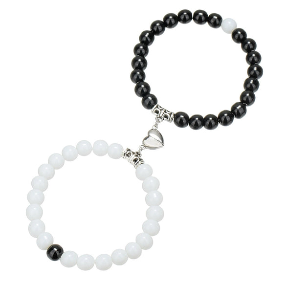 Wholesale Bracelet Stone Magnet Buckle Heartshaped Manual Design Internet Celebrity Style Geometric