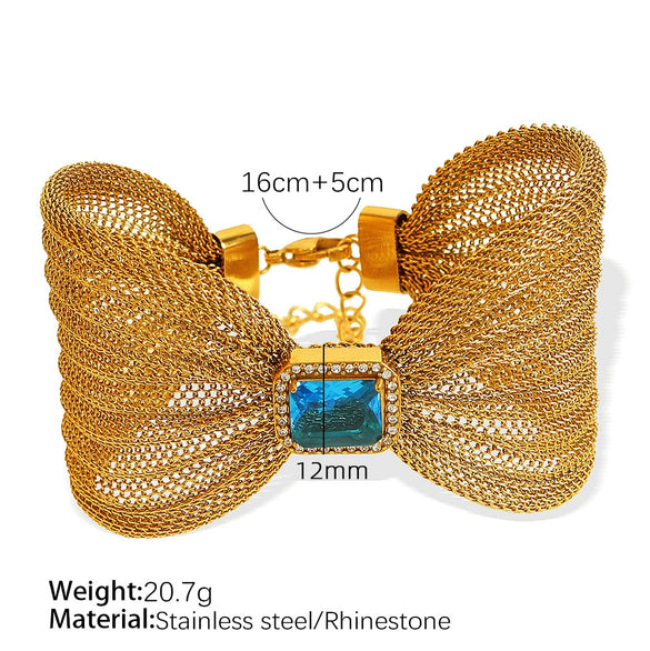 Wholesale Bracelet 316L Stainless Steel Bow Design Electroplated Jewelry Women Unisex