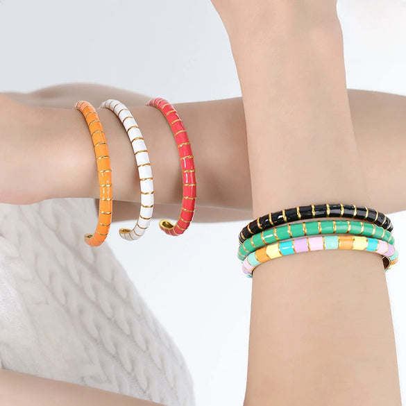 Wholesale Bracelet Titanium Steel Dripping Oil Retro Light Luxury Electroplated