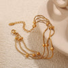 Wholesale Bracelet 316L Stainless Steel Electroplated Small Round Bead Unisex Women's Fashion Style